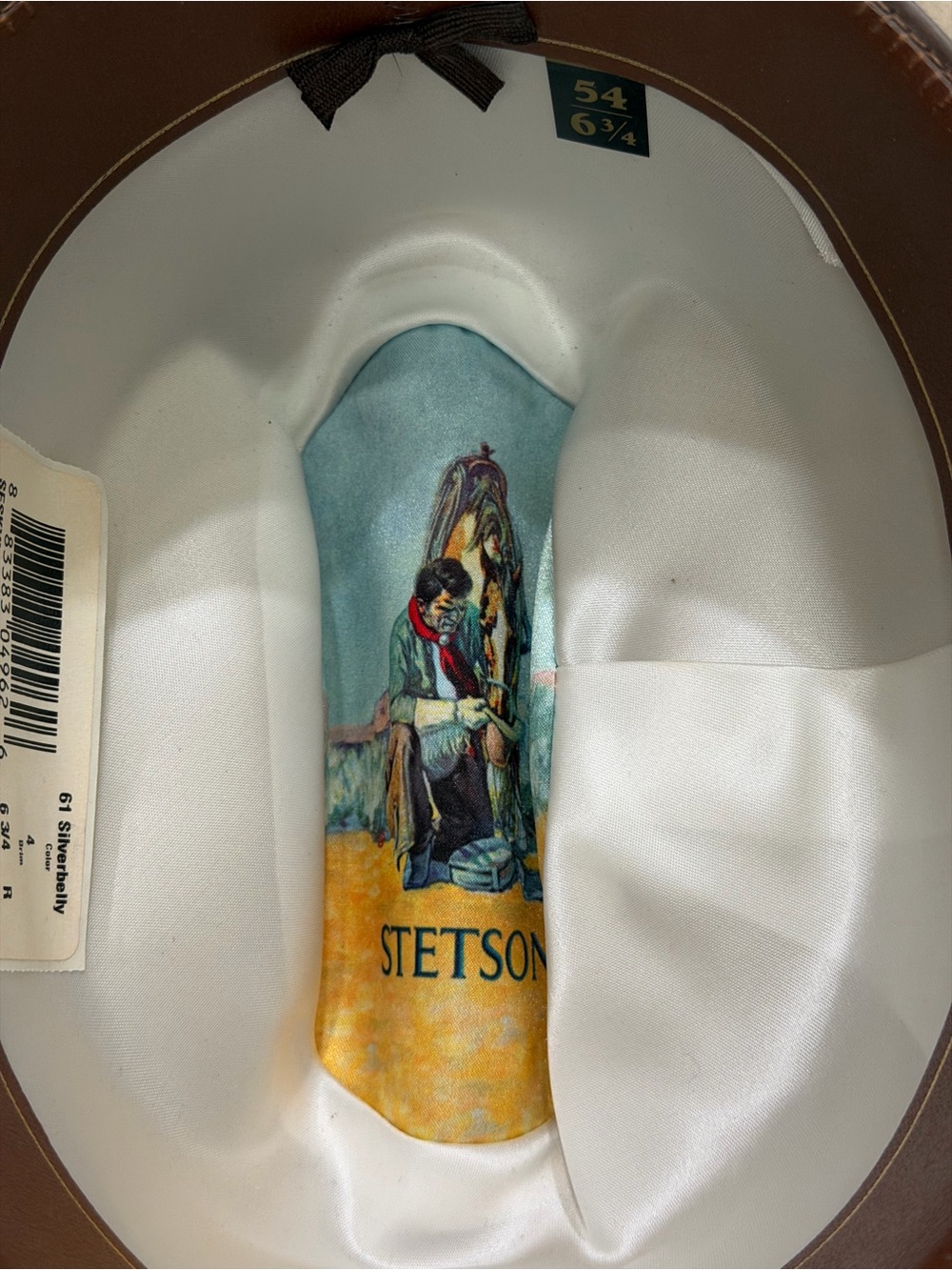 NIB Stetson Skyline 6X Silverbelly Fur Felt Cowboy Hat Western 6 3/4 - Picture 10 of 13